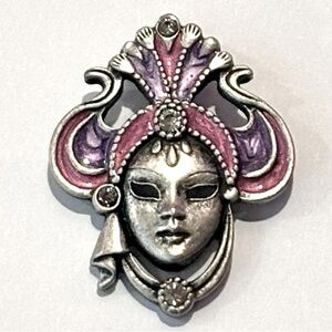 Vintage Venetian Mardi Gras Mask Pin!